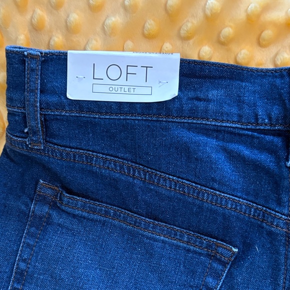 LOFT Dark Blue Jean Shorts - Picture 4 of 5